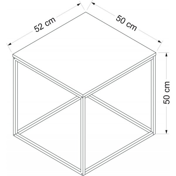 Table basse Basak 52 x 50 cm - Noyer Table basse Basak 52 x 50 cm - Noyer