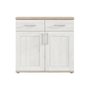 Cubic sideboard - Vit lrk/ek