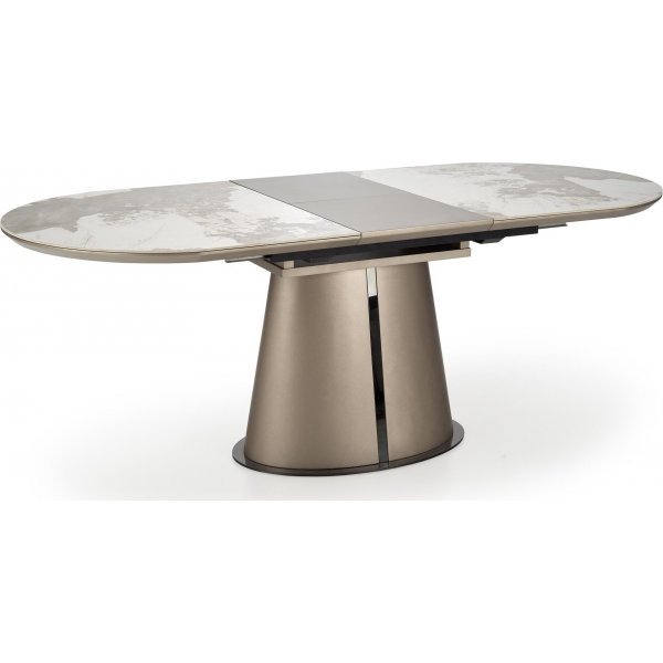 Robinson matbord 160-200 x 90 cm - Beige marmor/cappuccino/svart Robinson matbord 160-200 x 90 cm - Beige marmor/cappuccino/svart