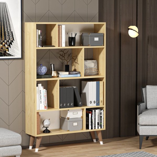 Harby bokhylla - Vit/ek Harby bokhylla - Vit/ek