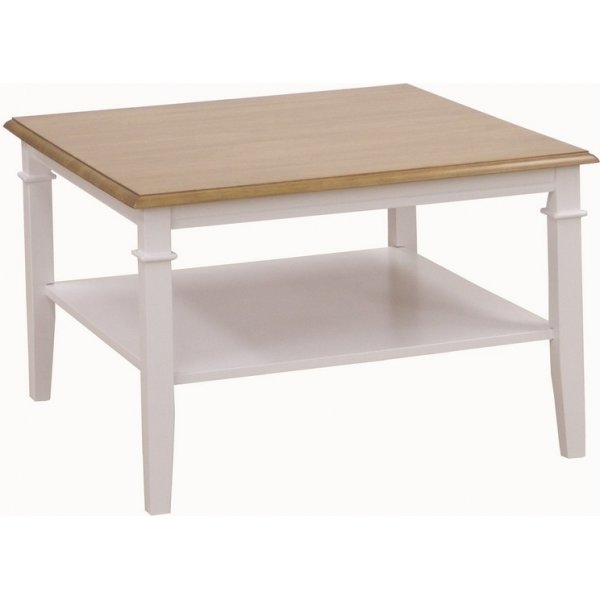 Ramns soffbord 80 x 80 cm - Vit/ekbets