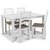 Mellby matgrupp 140 cm bord med 4 st New England stolar - Vit / Brun