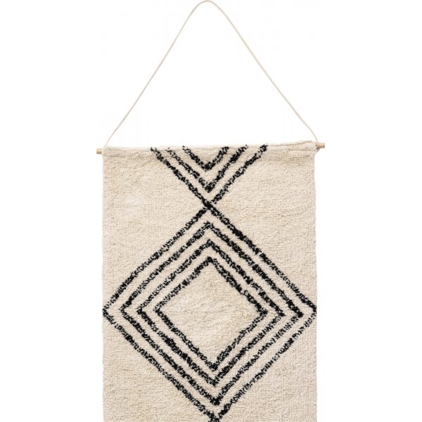 Love väggmatta 50x80 cm - Offwhite/svart Love väggmatta 50x80 cm - Offwhite/svart