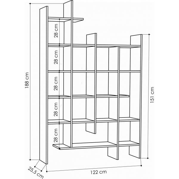 Manco bokhylla - Ljus mocka Manco bokhylla - Ljus mocka