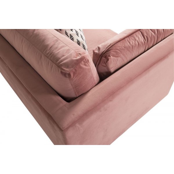 Fauteuil Savanna - Rose (velours)/laiton