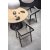 Issey matbord 120 cm - Ek/svart
