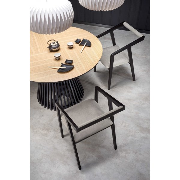 Table  manger Issey 120 cm - Chne/noir
