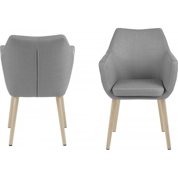 Nora fauteuil - Grijs/wit gepigmenteerd eiken