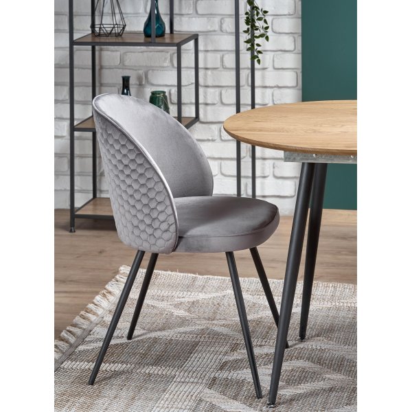 Table à manger Rocky 120-160 cm - Chêne/noir Table à manger Rocky 120-160 cm - Chêne/noir