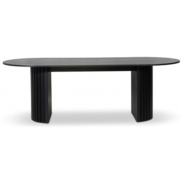 Table  manger ovale PiPi en chne teint noir 230x95 cm