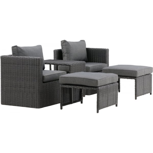 Quad loungegrupp - Svart