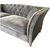 Heywood Chesterfield 3-sits soffa - Aluminiumgr