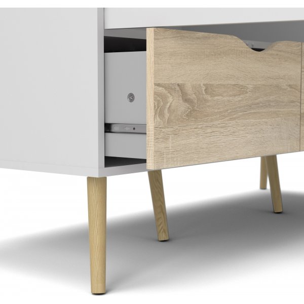 Armoire Oslo  3 portes - Blanc/chne