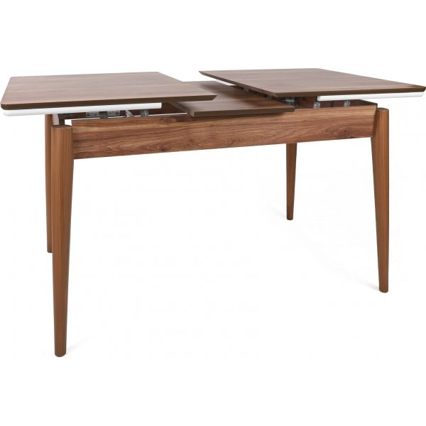 Table à manger Sigma 130-166 x 80 cm - Noyer/blanc Table à manger Sigma 130-166 x 80 cm - Noyer/blanc