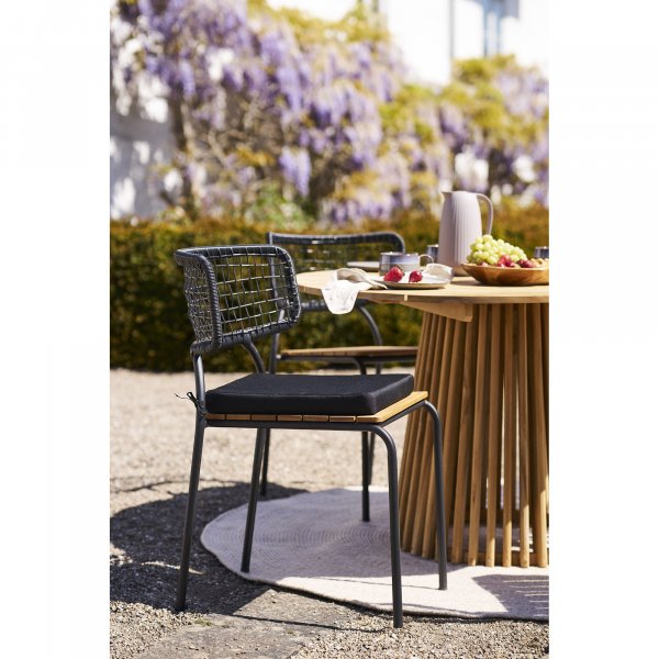Nashville utematstol - Svart/Natur Nashville utematstol - Svart/Natur
