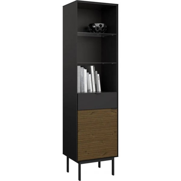 Soma vitrinekast - Zwart/espresso