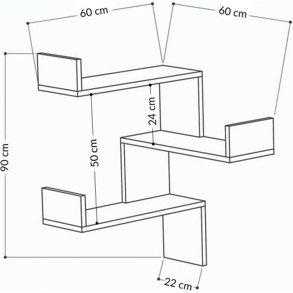 Luxa wandplank - Wit Luxa wandplank - Wit