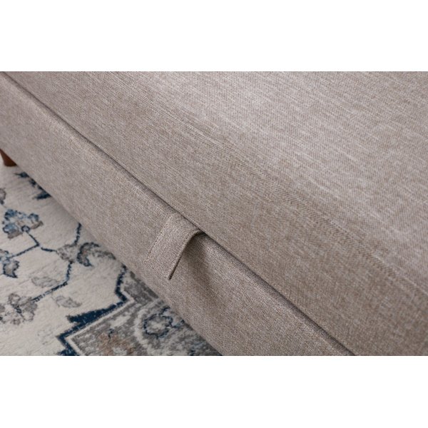 Canapé convertible 3 places Eca - Blanc crème Canapé convertible 3 places Eca - Blanc crème