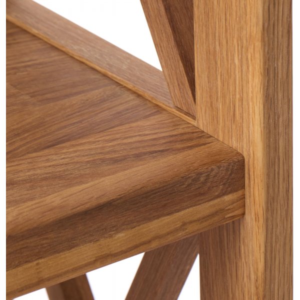 Bibliothèque X en chêne huilé H 124 cm Bibliothèque X en chêne huilé H 124 cm