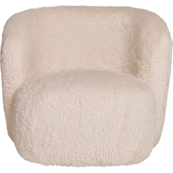 Fauteuil Setubal - Fausse fourrure cru