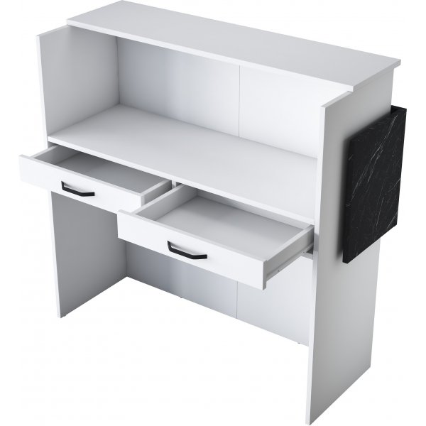 Idora receptionsdisk - Vit/marmor