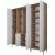 Meuble d\\\'entre Esa 180 x 37,5 x 198,6 cm Variante B - Noyer/blanc