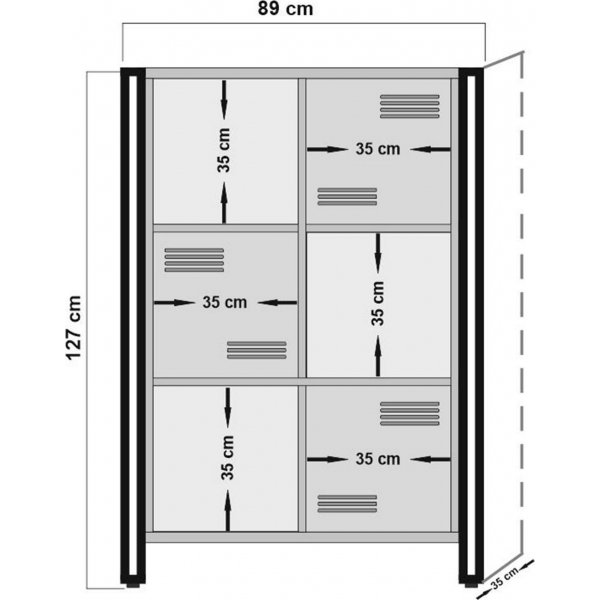 Cosmo Neva boekenkast - Grenen/zwart Cosmo Neva boekenkast - Grenen/zwart