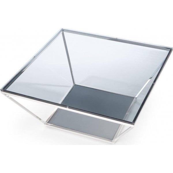 Table basse Puerto 100 x 100 cm - Verre fum