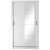 Mervyn vit garderob med skjutdörrar och innehåll 215x120 cm + Möbelvårdskit för textilier