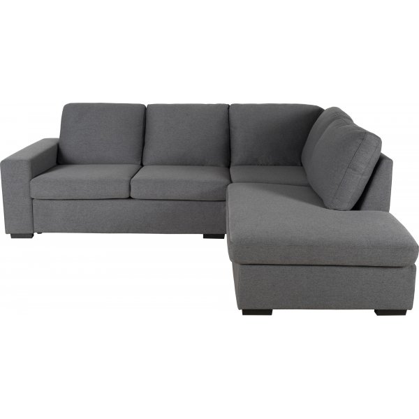 Soffa grå med öppet avslut 244 cm + Textilrengöring för möbler Soffa grå med öppet avslut 244 cm + Textilrengöring för möbler
