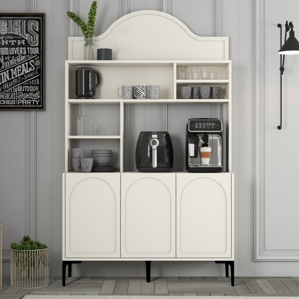 Lyon köksskåp 120 cm - Cream/svart Lyon köksskåp 120 cm - Cream/svart