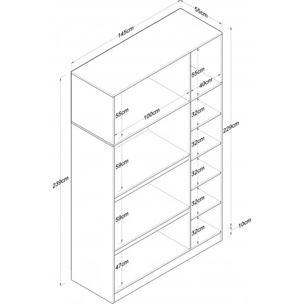 Armoire Baden 4 - Blanc Armoire Baden 4 - Blanc