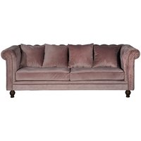 Chesterfield 3-sits soffa Churchill - Rosa Sammet Chesterfield 3-sits soffa Churchill - Rosa Sammet