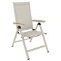 Matgrupp med 6 st positionsstolar och bord 205 x 90 cm beige/ek - Las Vegas/Svea